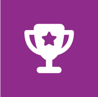 Icon of a trophy with a star on it