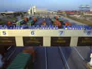Truck entrance at the Port of Baltimore
